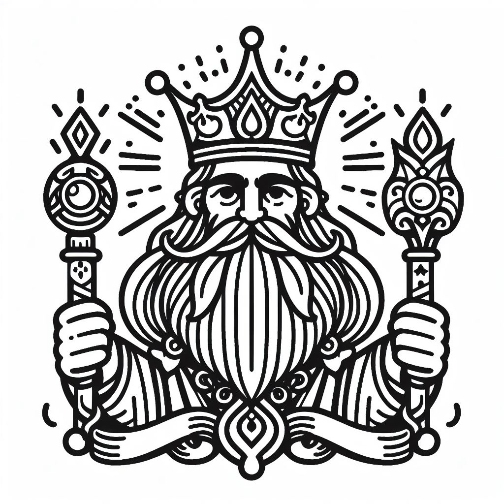 מלך עם זקן לצביעה מלך עם זקן לצביעה