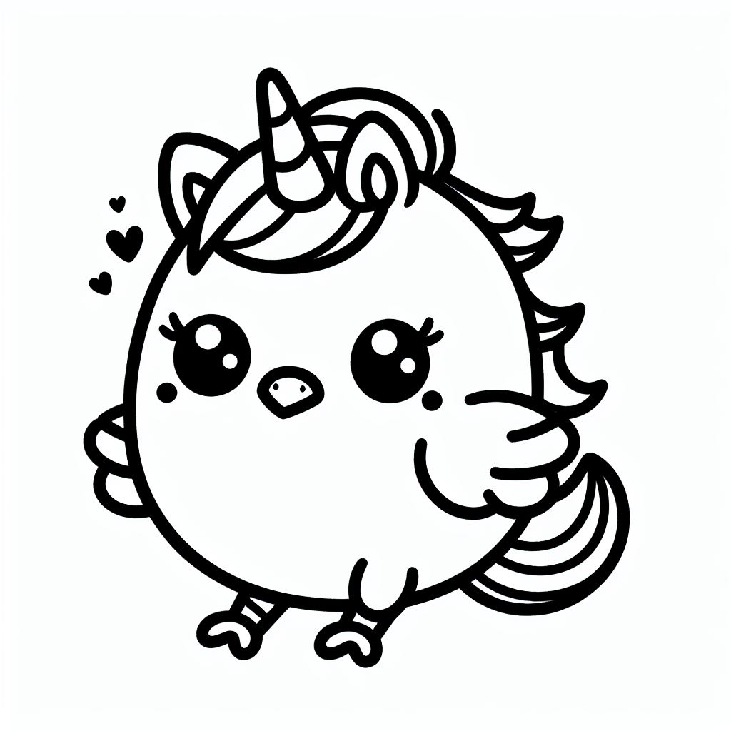 אפרוח חד קרן לצביעה אפרוח חד קרן לצביעה