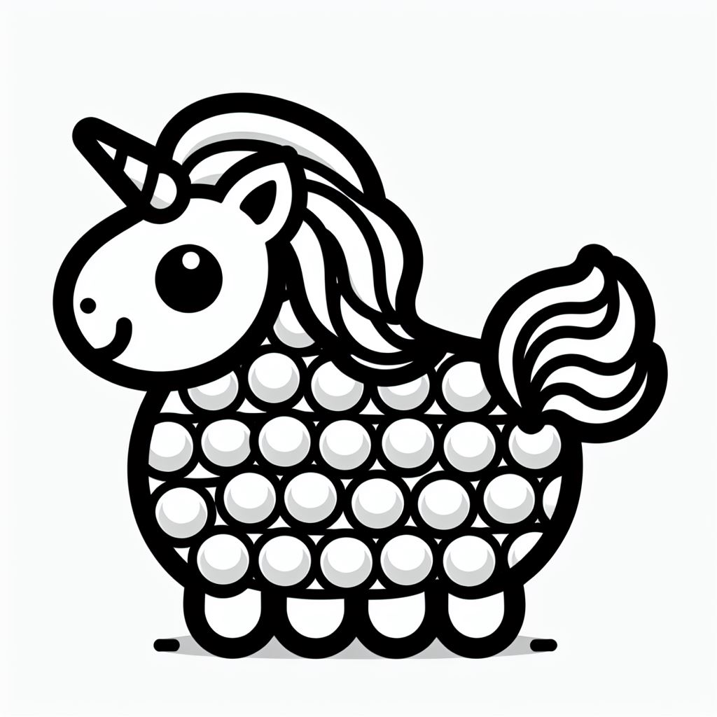 פופיט חד קרן חמוד לצביעה פופיט חד קרן חמוד לצביעה