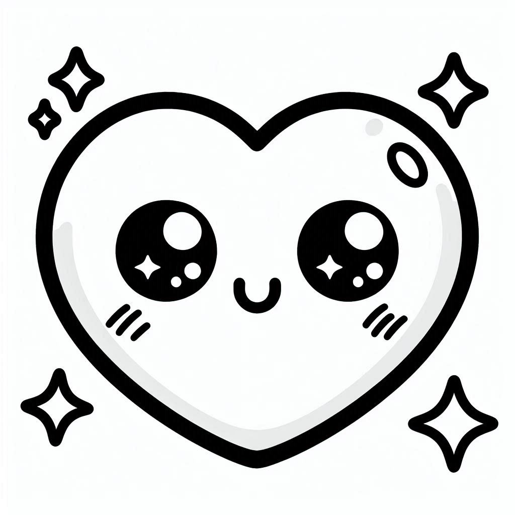 לב תינוק חמוד לצביעה לב תינוק חמוד לצביעה