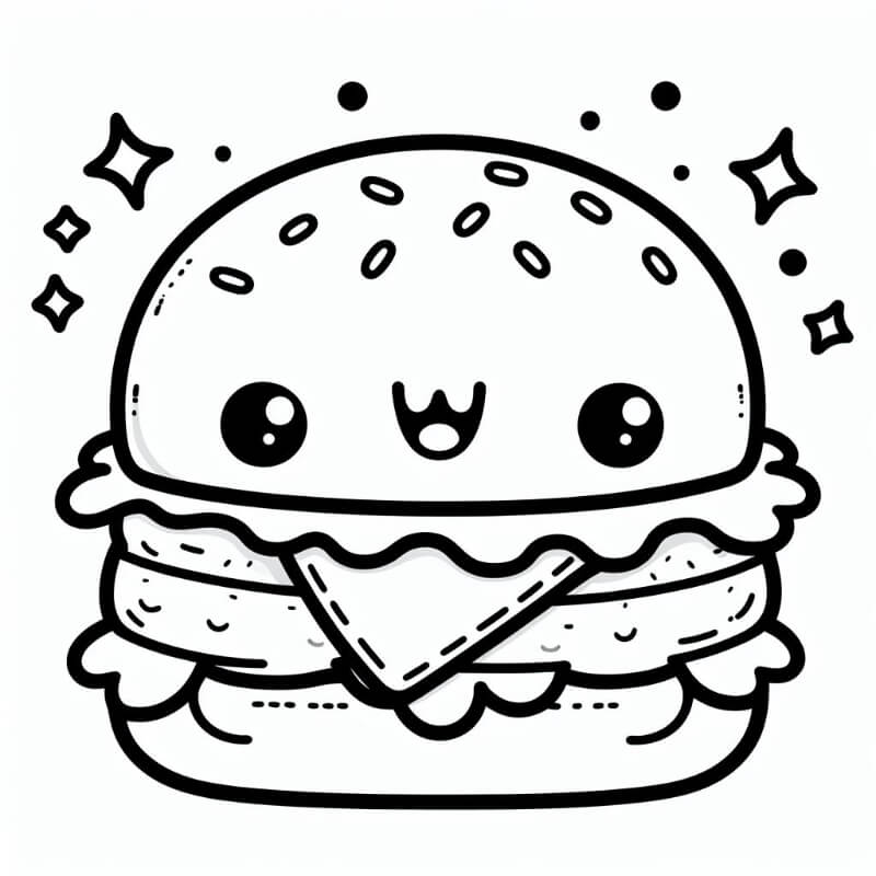 דף צביעה המבורגר דף צביעה המבורגר