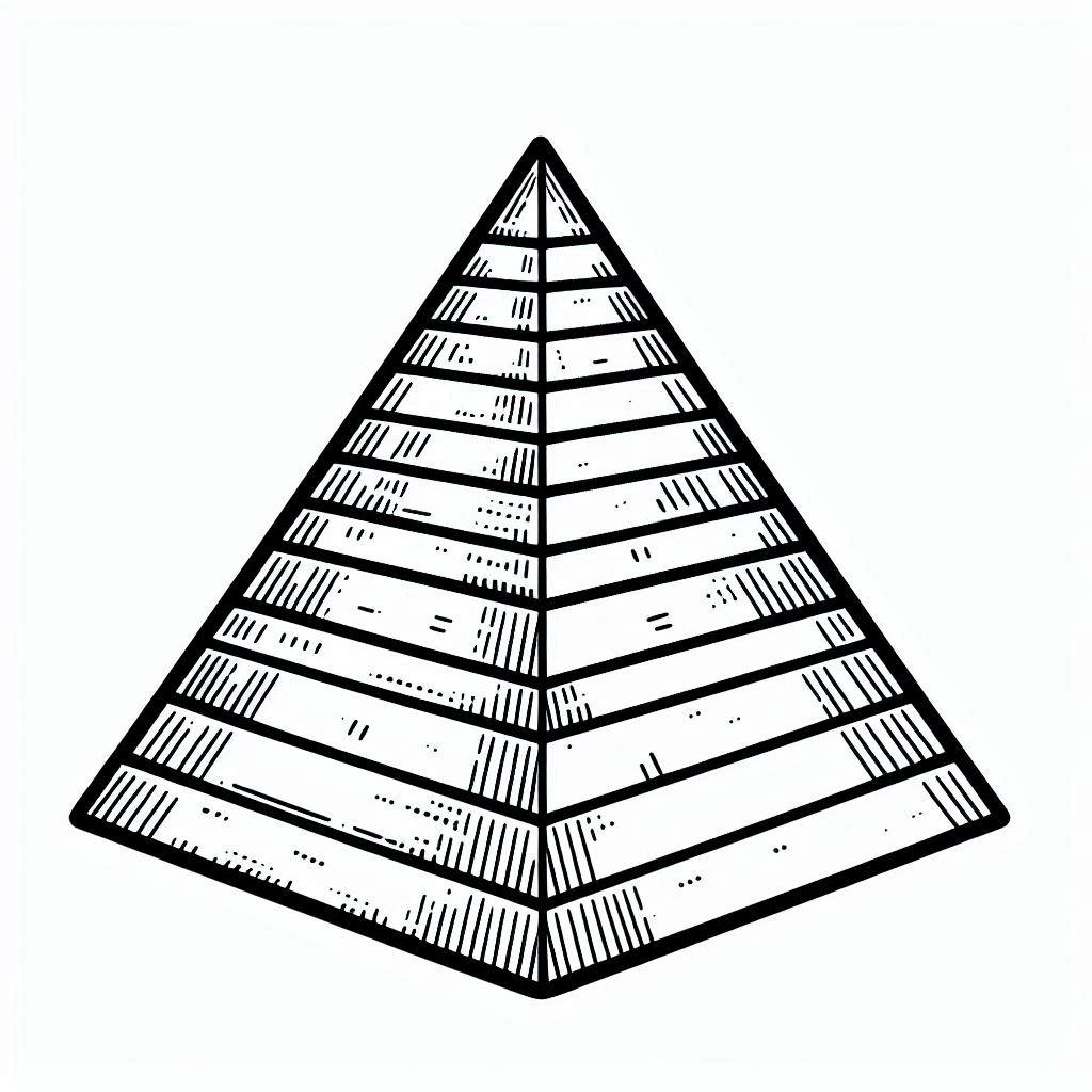 דף צביעה של פירמידה דף צביעה של פירמידה