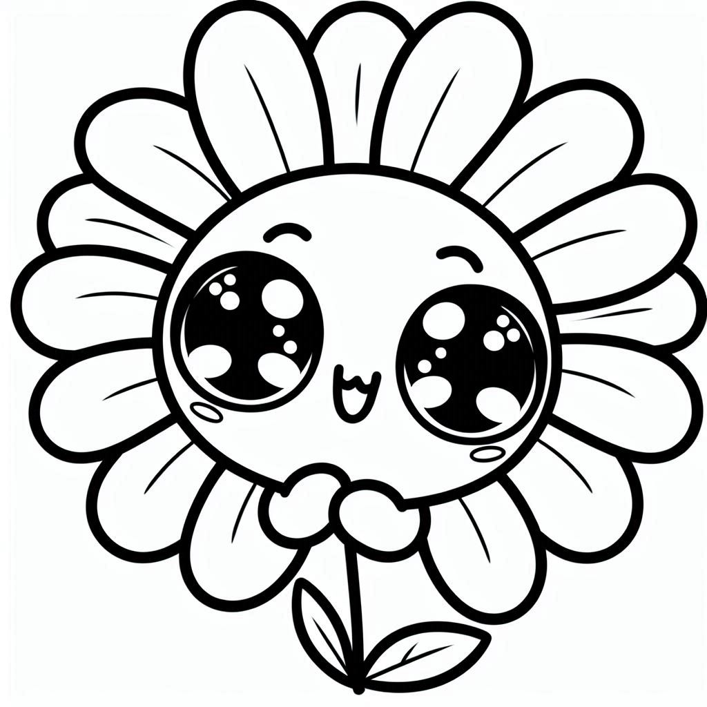 פרח עיניים גדולות לצביעה פרח עיניים גדולות לצביעה