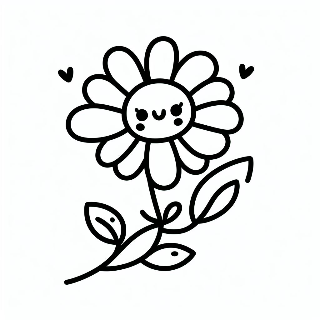 דף צביעה של פרח חמוד דף צביעה של פרח חמוד