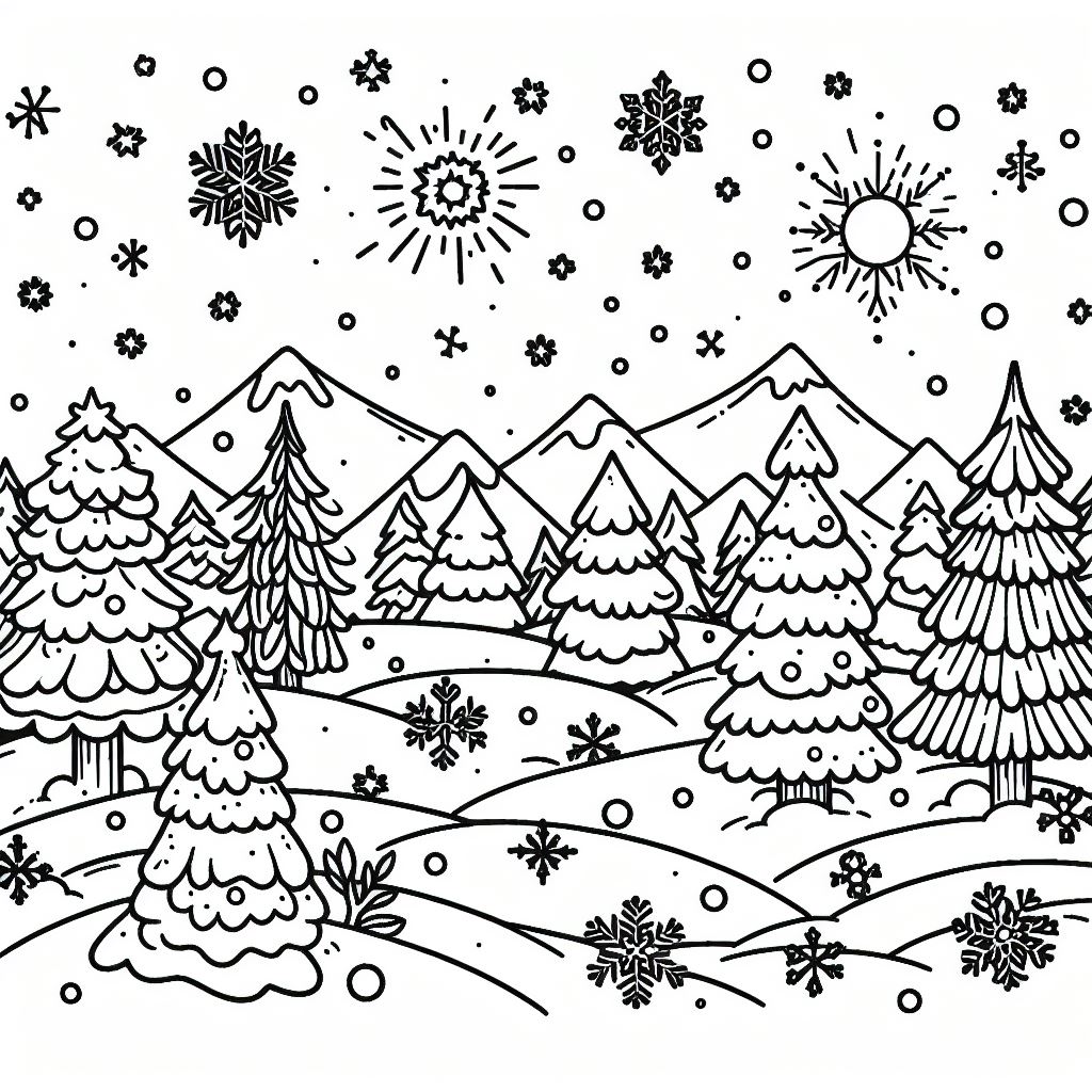 דף צביעה של שלג דף צביעה של שלג