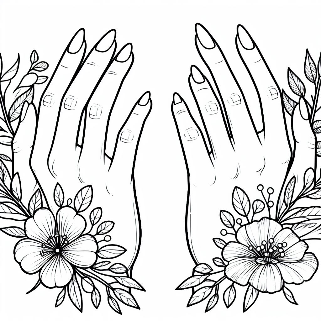 דף צביעה של ציפורניים דף צביעה של ציפורניים