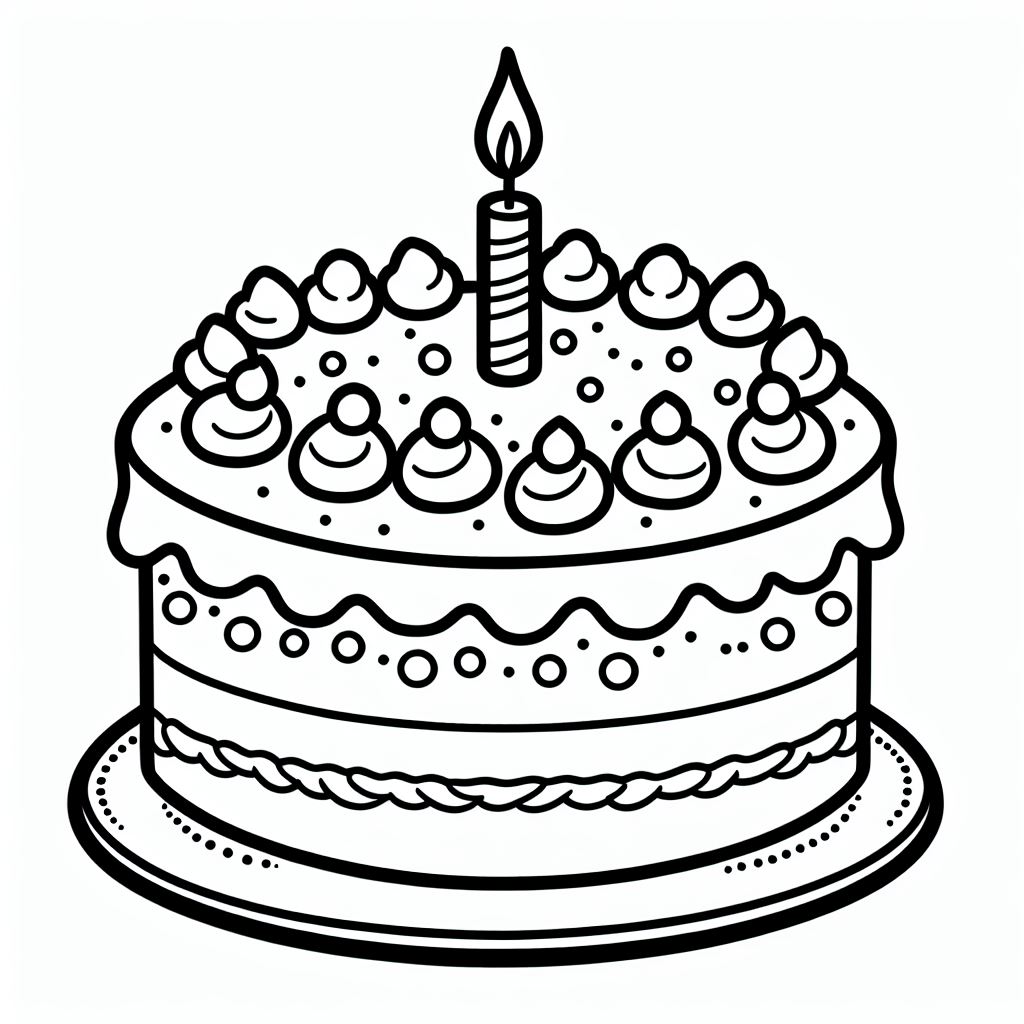 עוגה ליום הולדת לצביעה עוגה ליום הולדת לצביעה