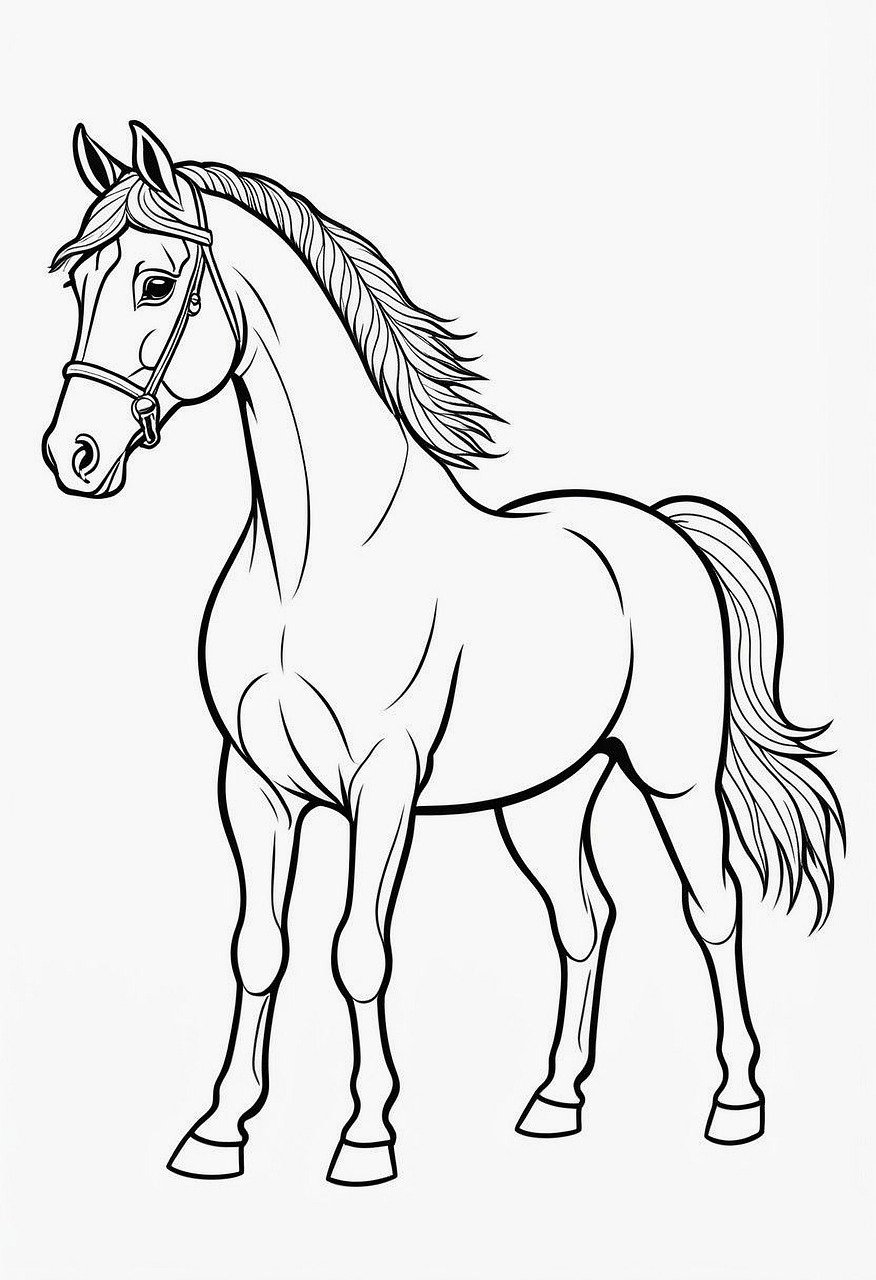 דף צביעה של סוס אמיתי דף צביעה של סוס אמיתי