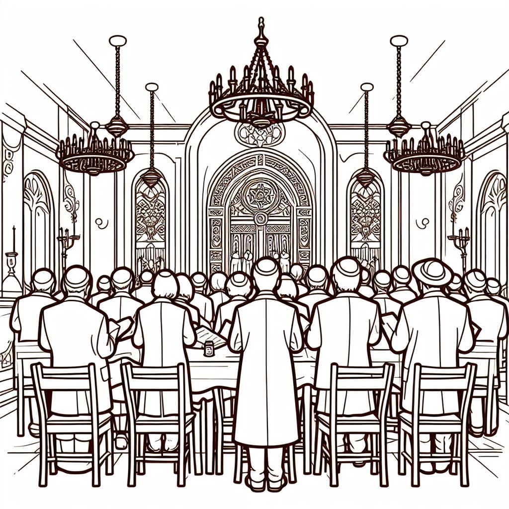 תפילה בבית כנסת לצביעה תפילה בבית כנסת לצביעה