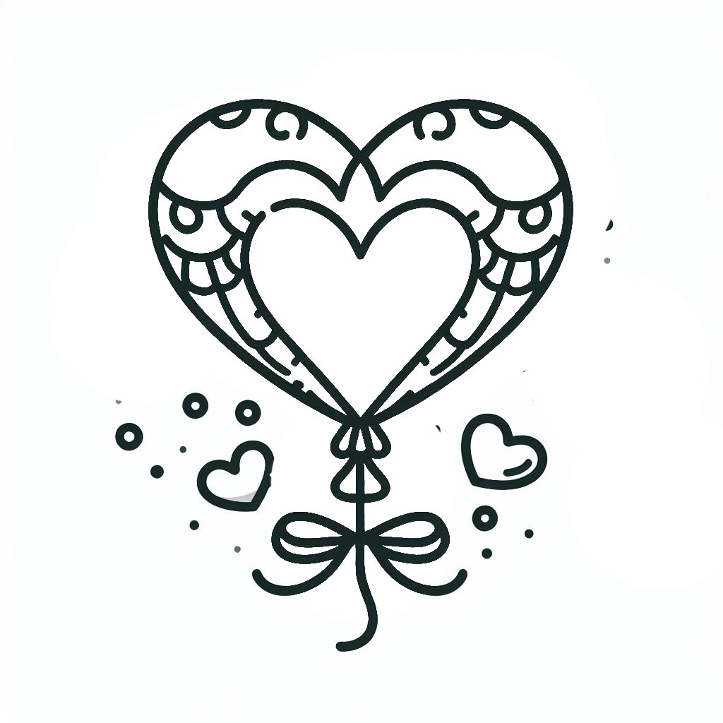 בלון בצורת לב לצביעה בלון בצורת לב לצביעה