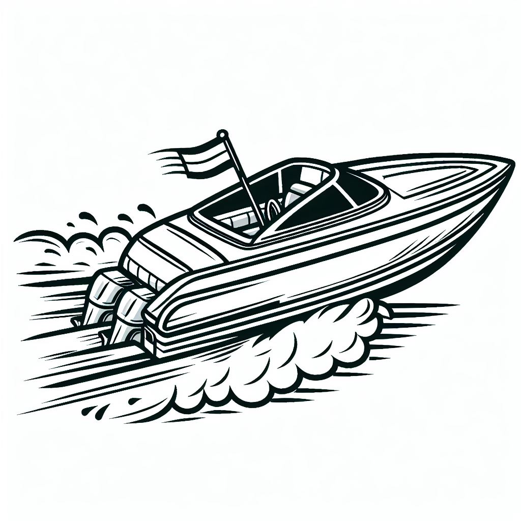 דף צביעה של סירת מרוץ דף צביעה של סירת מרוץ