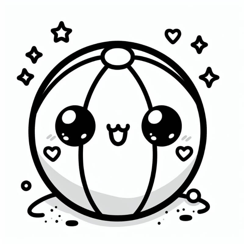 דף צביעה של כדור ים דף צביעה של כדור ים