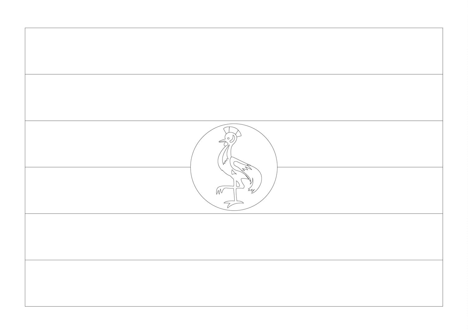 דגל אוגנדה לצביעה דגל אוגנדה לצביעה