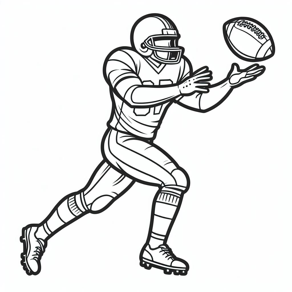דף צביעה של שחקן פוטבול דף צביעה של שחקן פוטבול