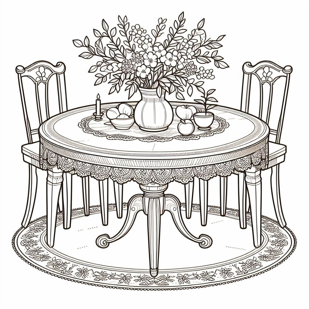 דף צביעה של שולחן דף צביעה של שולחן