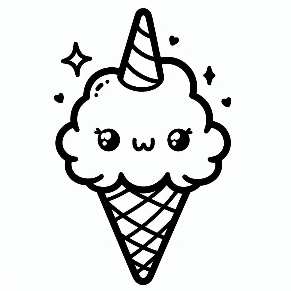 גלידה עם קרן לצביעה גלידה עם קרן לצביעה