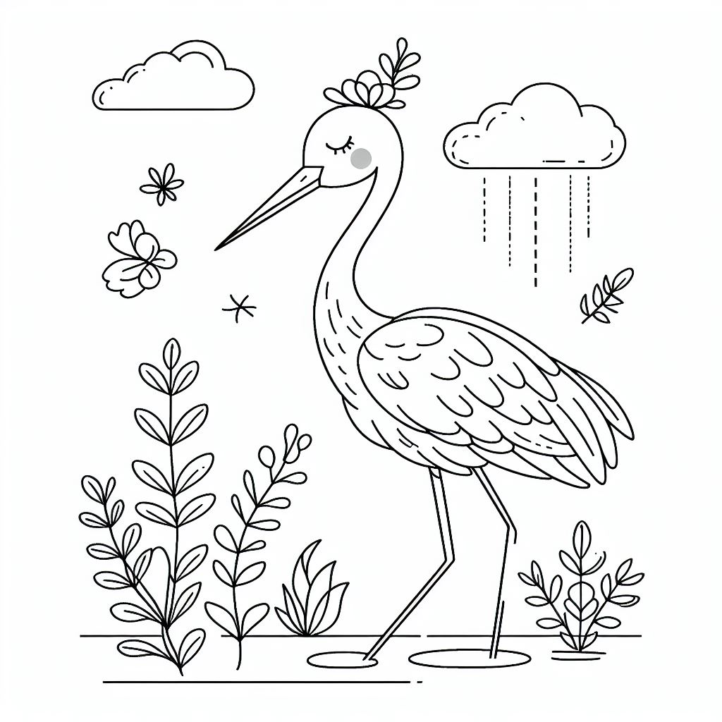 דף צביעה של עגור דף צביעה של עגור