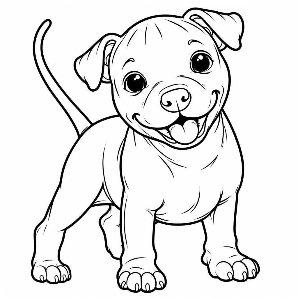 דף צביעה של פיטבול דף צביעה של פיטבול