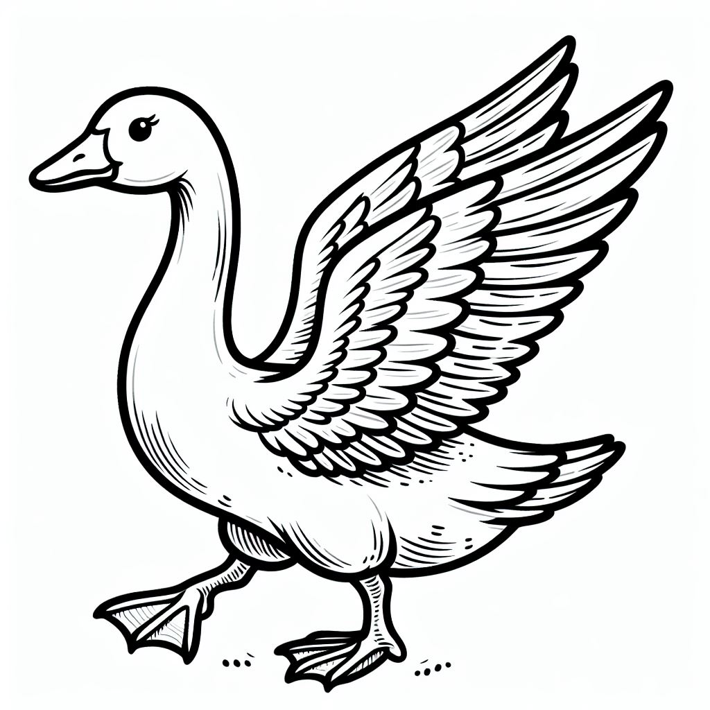 דף צביעה של אווז דף צביעה של אווז