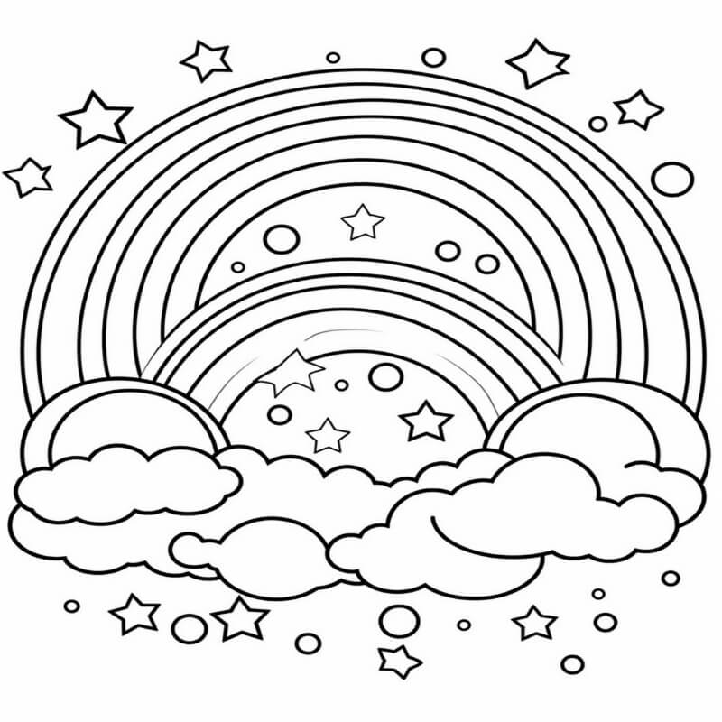 קשת עננים וכוכבים קשת עננים וכוכבים