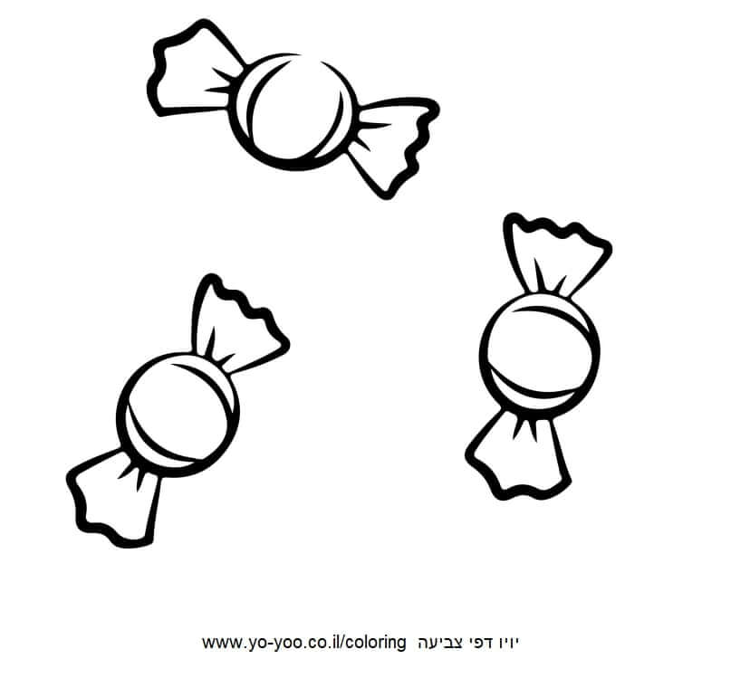 דף צביעה סוכריות דף צביעה סוכריות