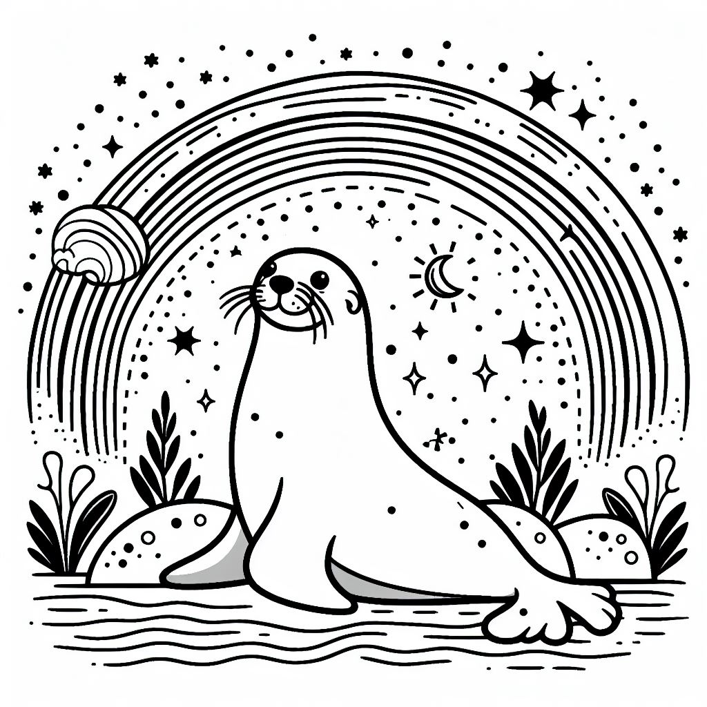 דף צביעה של אריה ים דף צביעה של אריה ים