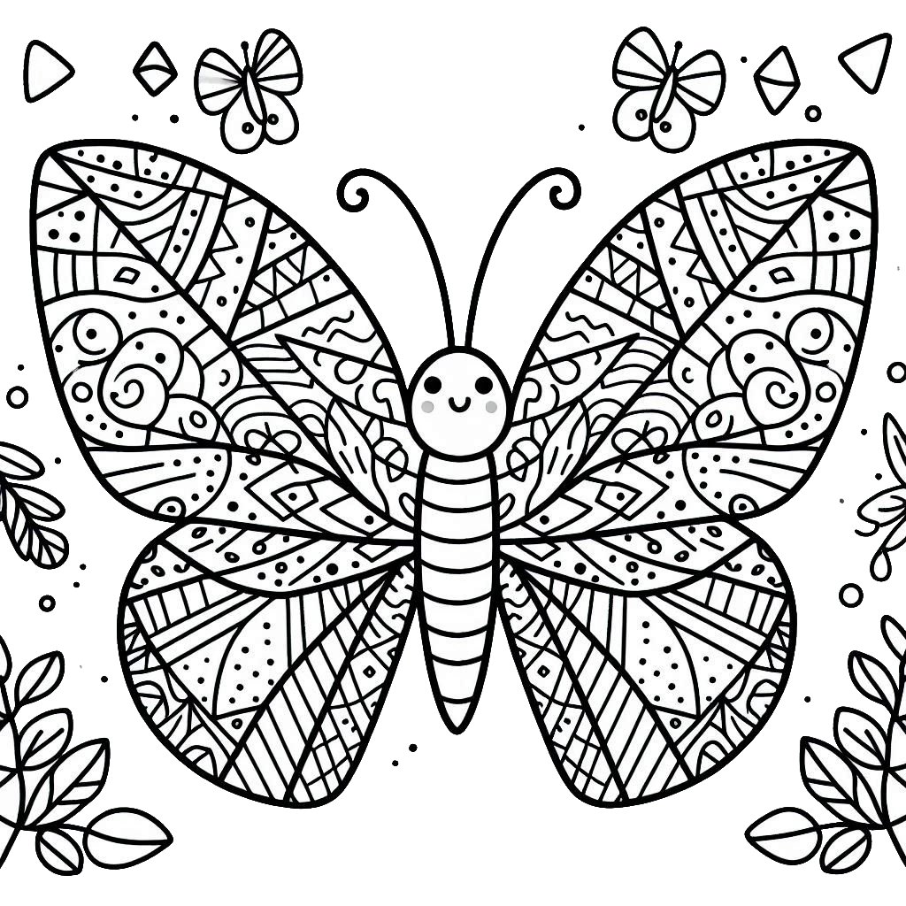 דף צביעה של מנדלה פרפר דף צביעה של מנדלה פרפר