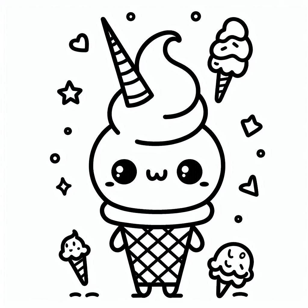 גלידה חד קרן לצביעה גלידה חד קרן לצביעה