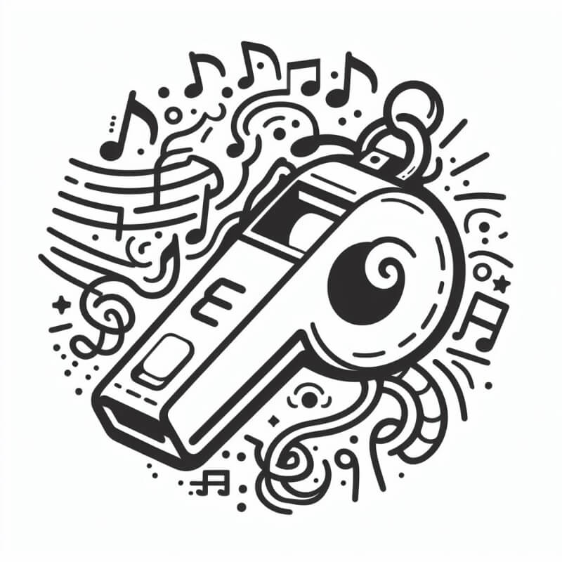 דף צביעה של משרוקית דף צביעה של משרוקית