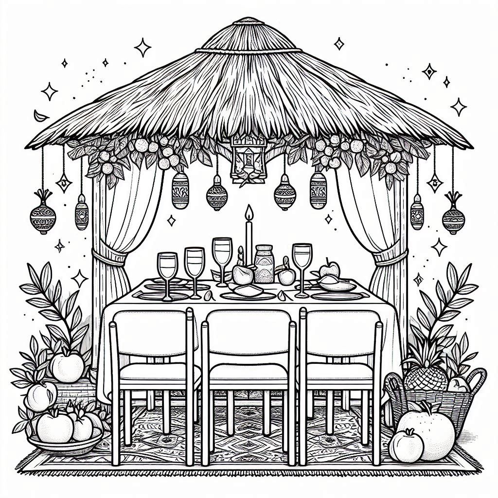 דף צביעה של סוכה דף צביעה של סוכה