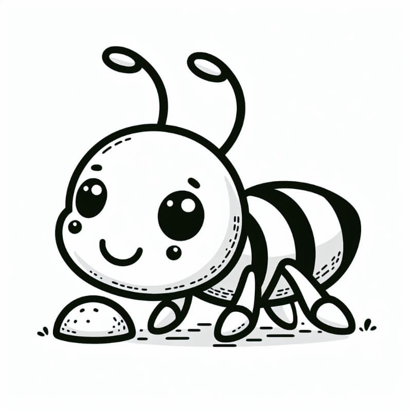 דף צביעה של נמלה חמודה דף צביעה של נמלה חמודה