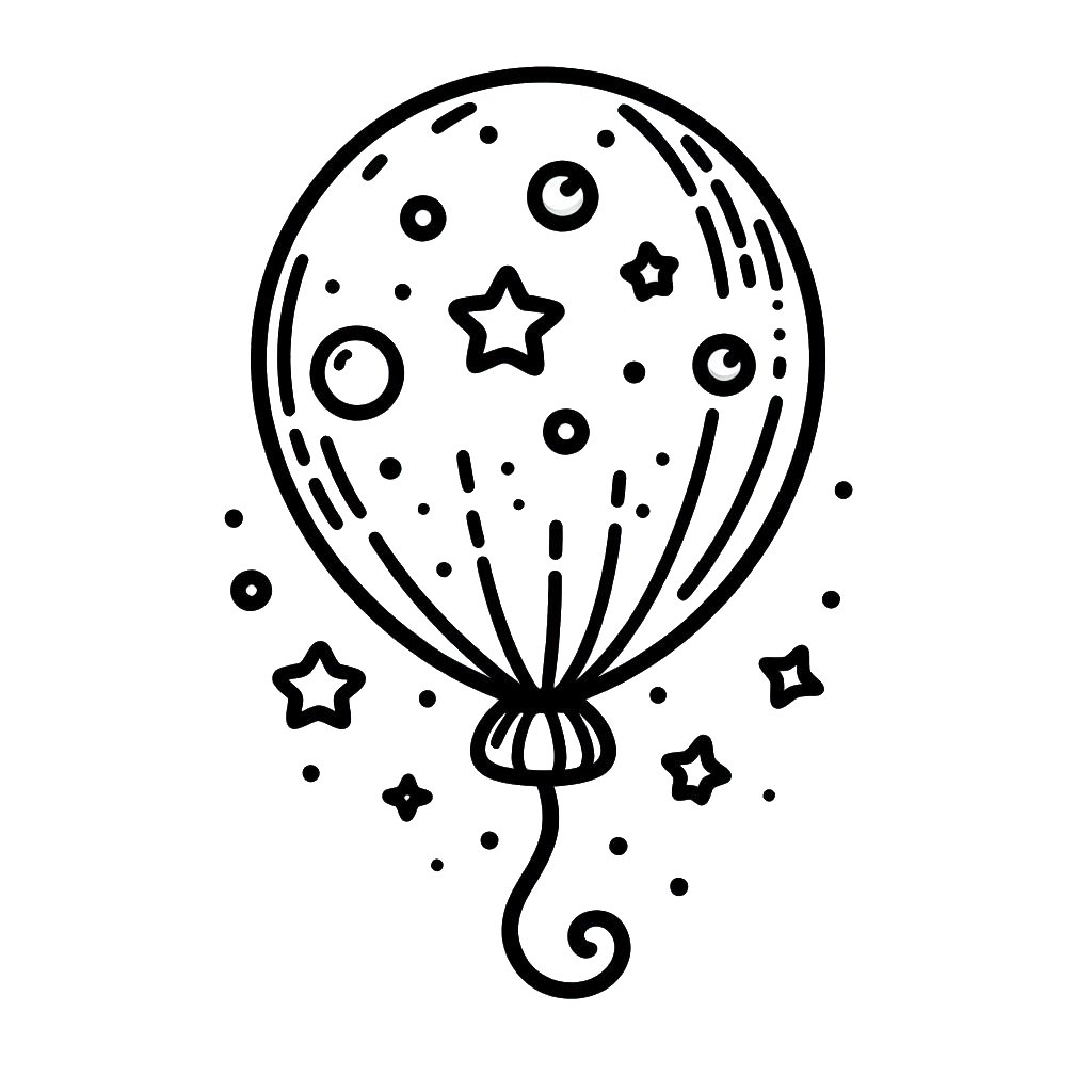 דף צביעה של בלון יפה דף צביעה של בלון יפה