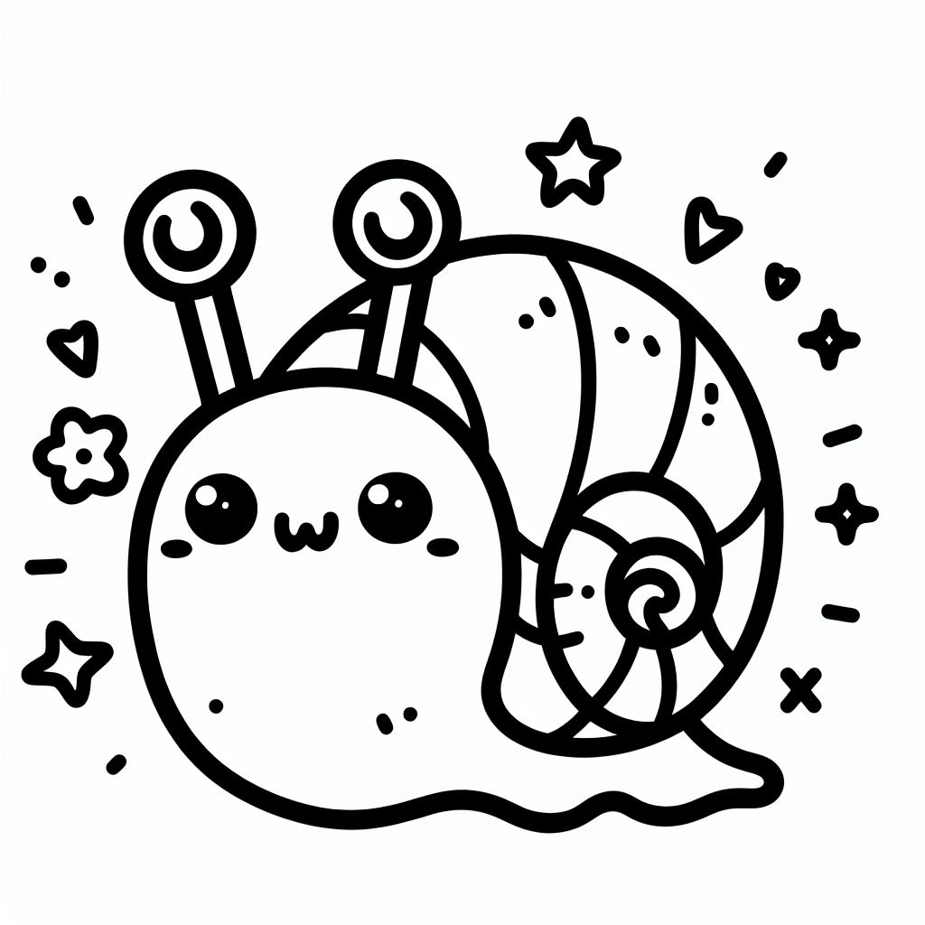 דף צביעה של חילזון חמוד דף צביעה של חילזון חמוד