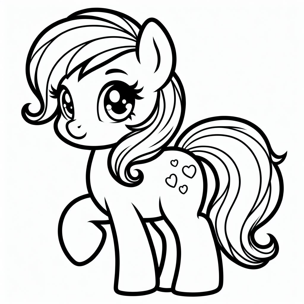 סוס פוני חמוד לצביעה סוס פוני חמוד לצביעה