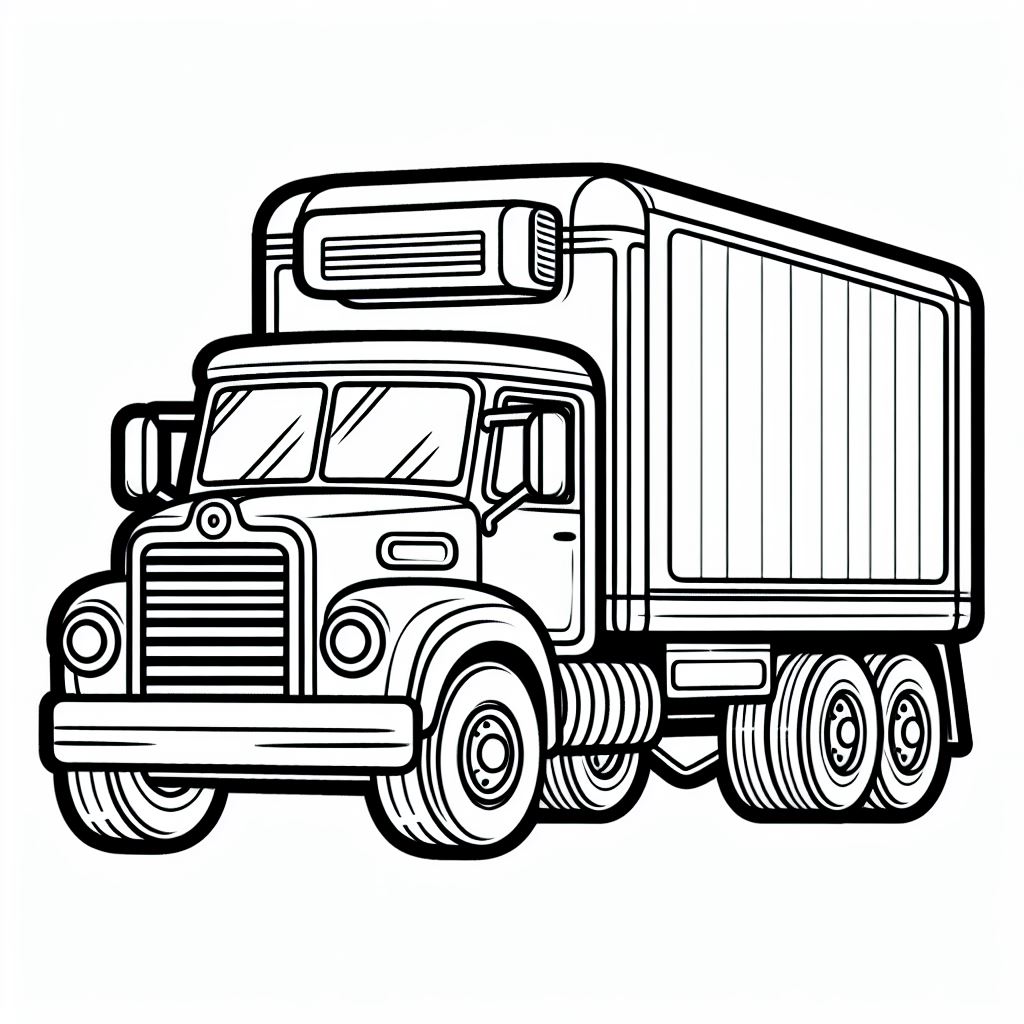 דף צביעה של משאית דף צביעה של משאית