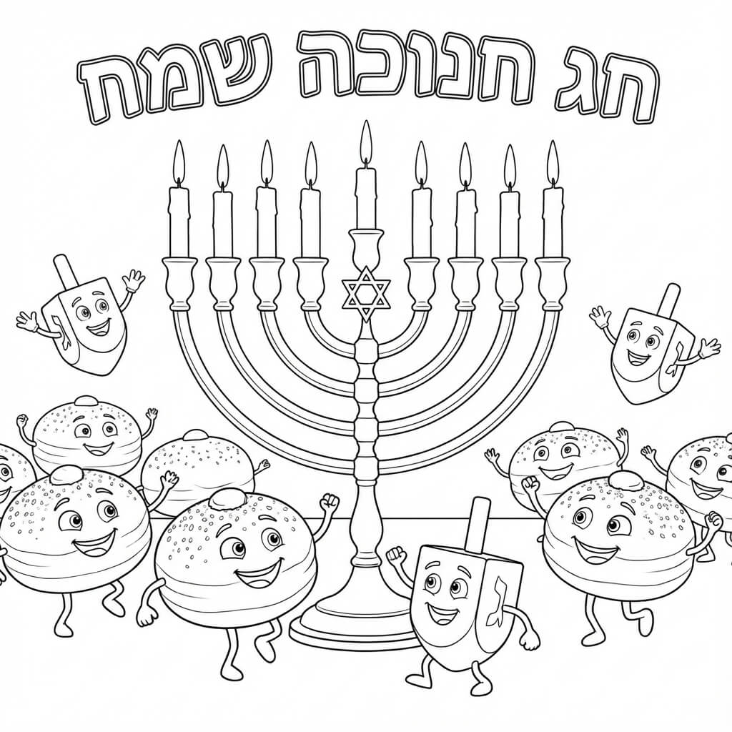 חג חנוכה שמח לצביעה חג חנוכה שמח לצביעה