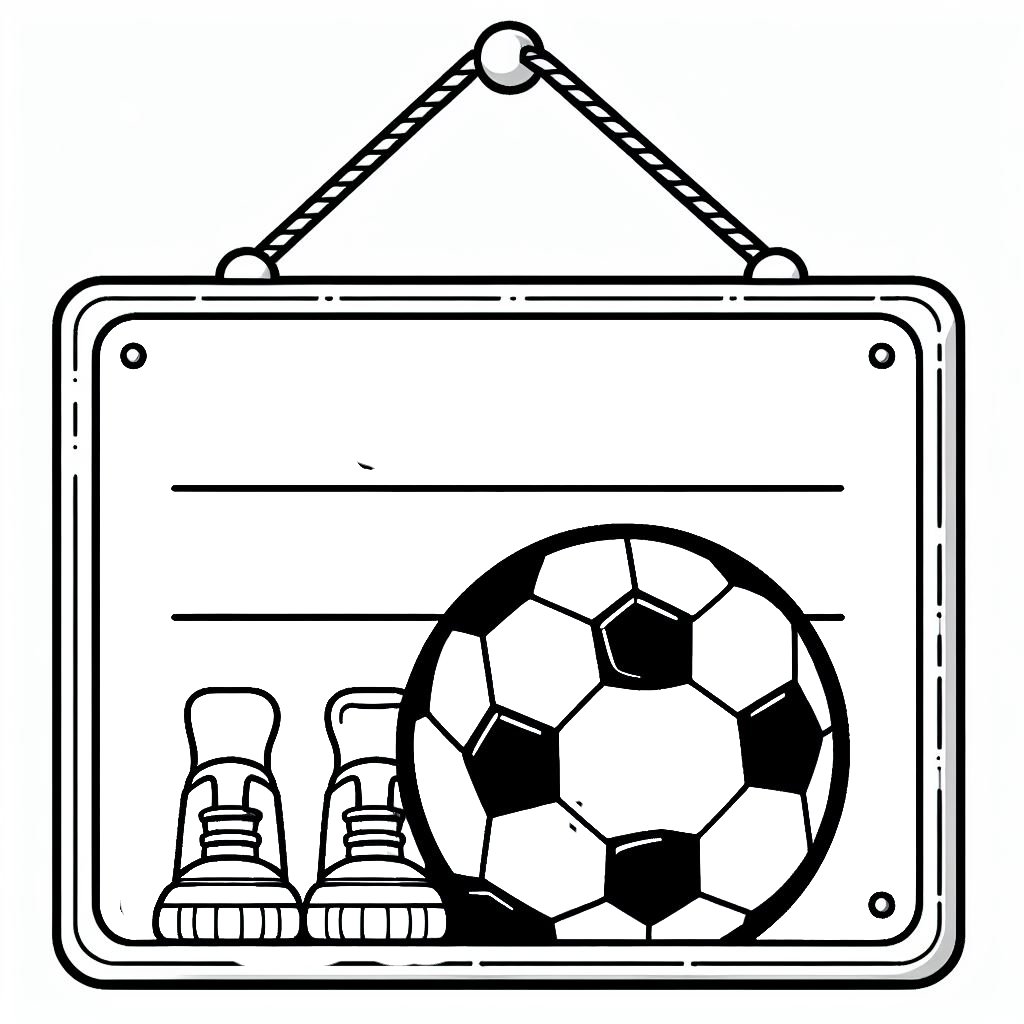 שלט לחדר כדורגל לצביעה שלט לחדר כדורגל לצביעה