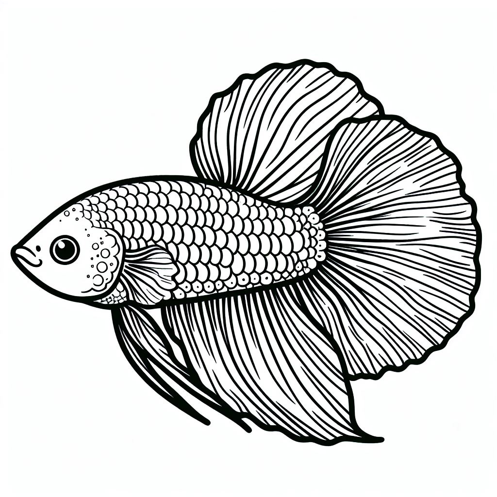 דף צביעה של דג קרב דף צביעה של דג קרב