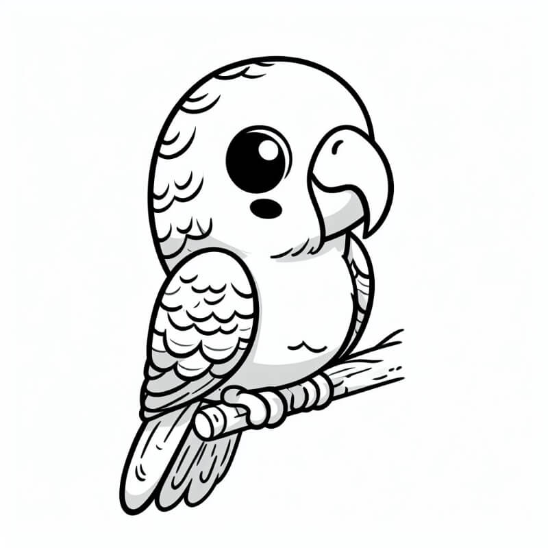 דף צביעה של תוכי חמוד דף צביעה של תוכי חמוד