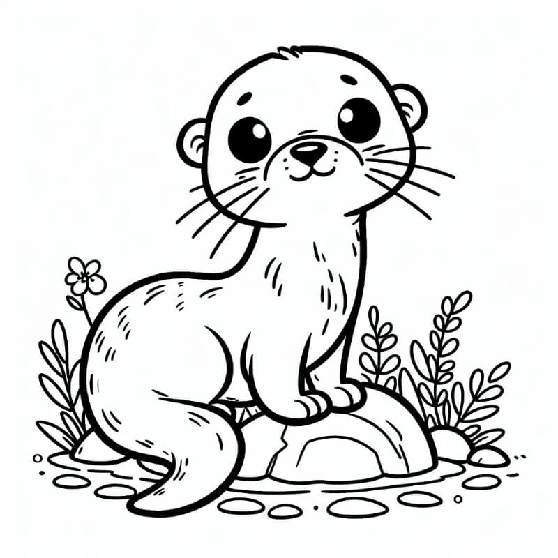 דף צביעה של לוטרה דף צביעה של לוטרה