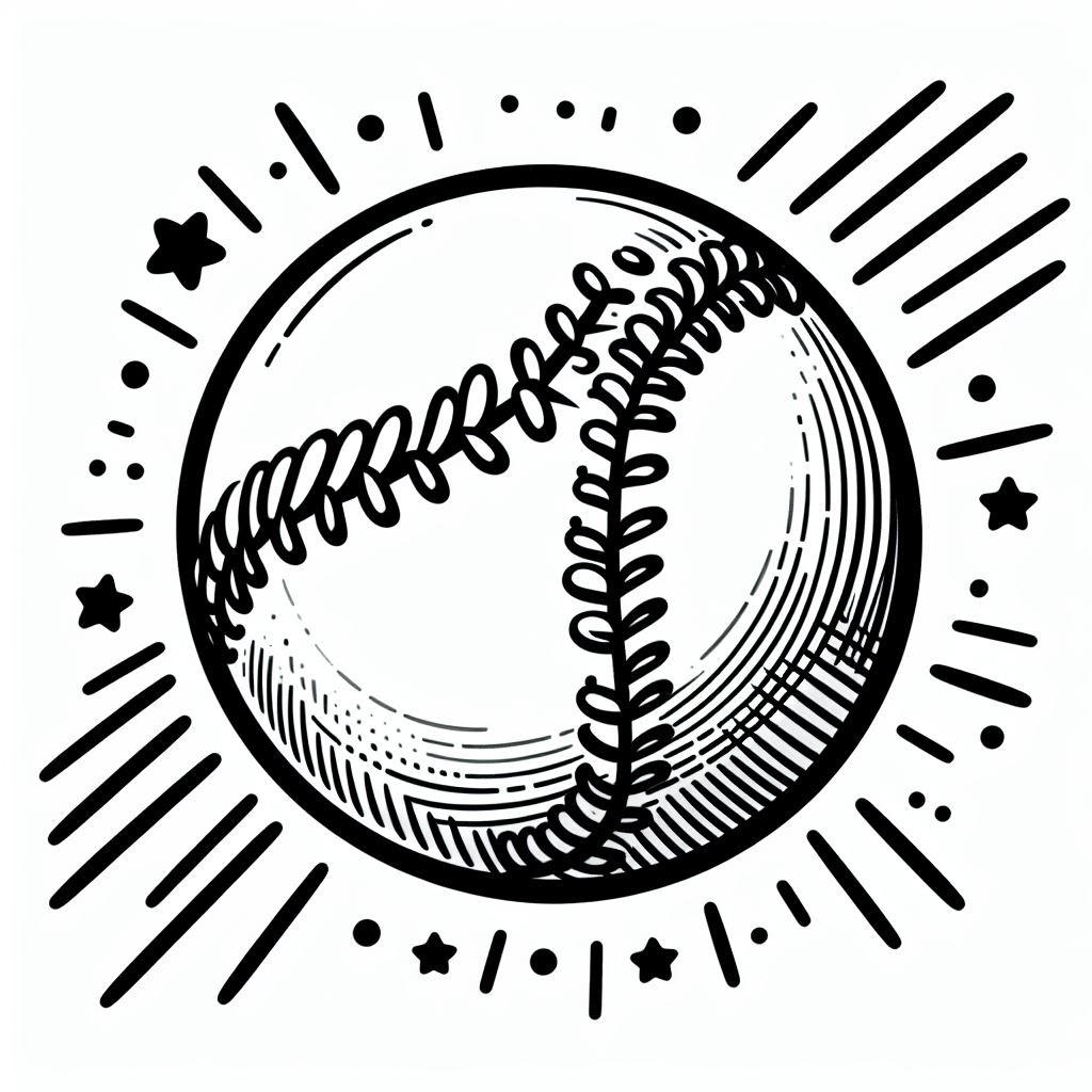 דף צביעה של בייסבול דף צביעה של בייסבול