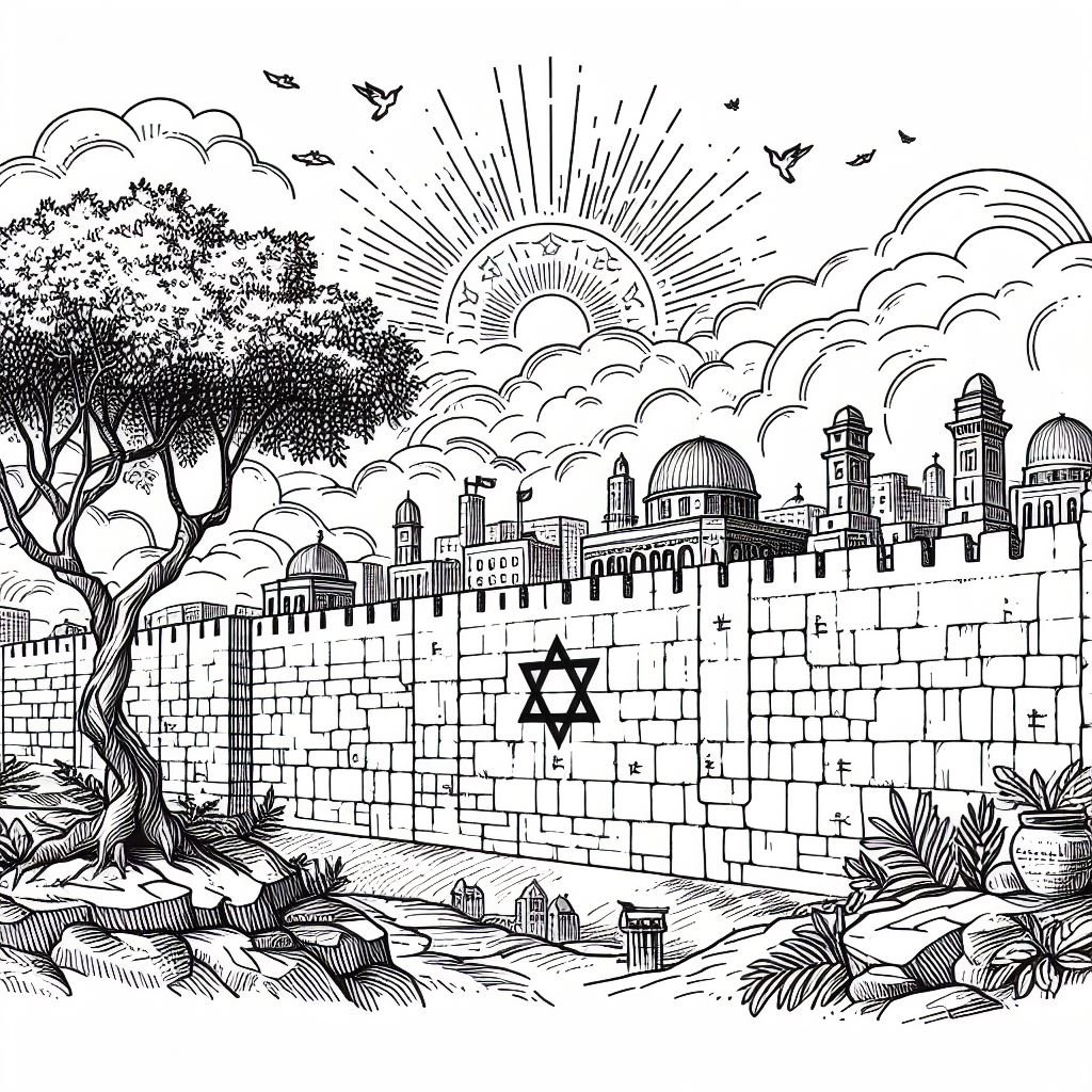 ירושלים ומגן דוד לצביעה ירושלים ומגן דוד לצביעה