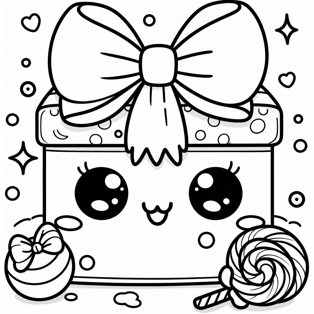 דף צביעה של מתנה חמודה דף צביעה של מתנה חמודה