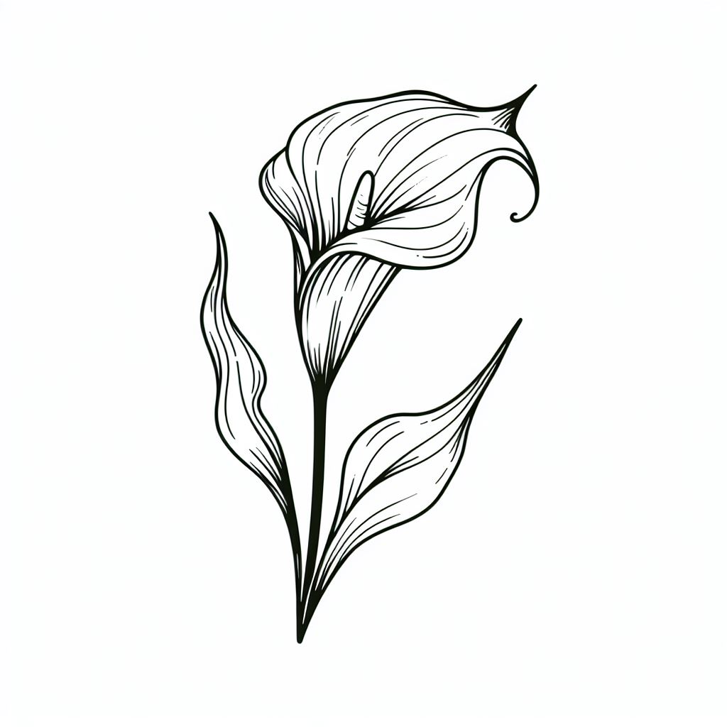 דף צביעה של קלה פרח דף צביעה של קלה פרח