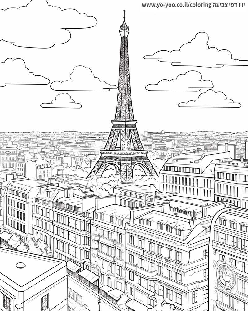 דף צביעה של פריז צרפת דף צביעה של פריז צרפת