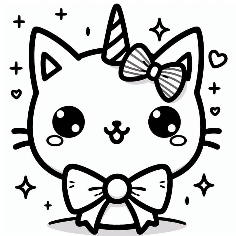 חתולה קיטי חד קרן לצביעה חתולה קיטי חד קרן לצביעה