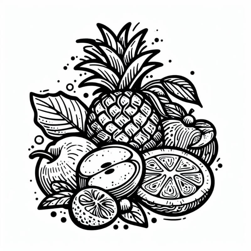 דף צביעה של פירות דף צביעה של פירות