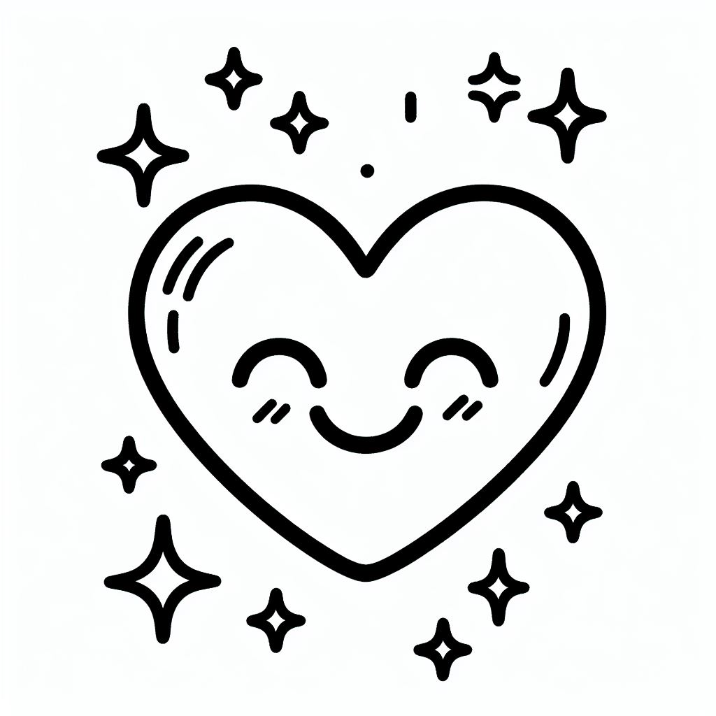 דף צביעה של לב שמח דף צביעה של לב שמח