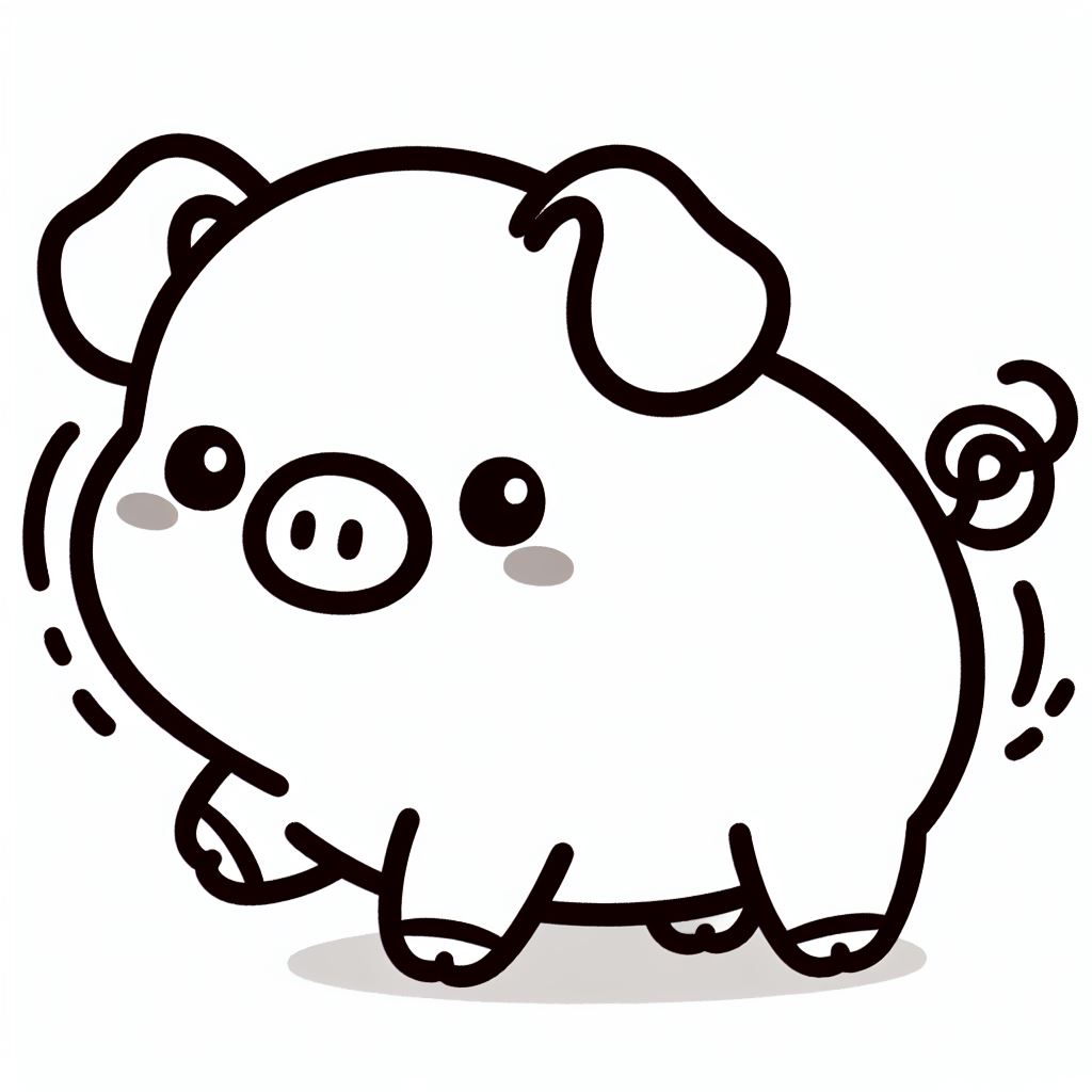 דף צביעה של חזיר דף צביעה של חזיר