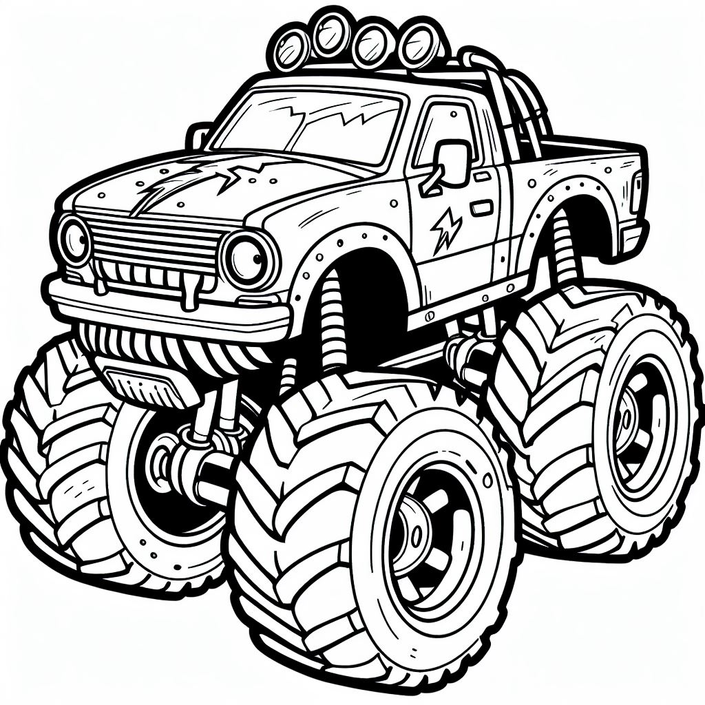 דף צביעה של מונסטר טראק דף צביעה של מונסטר טראק